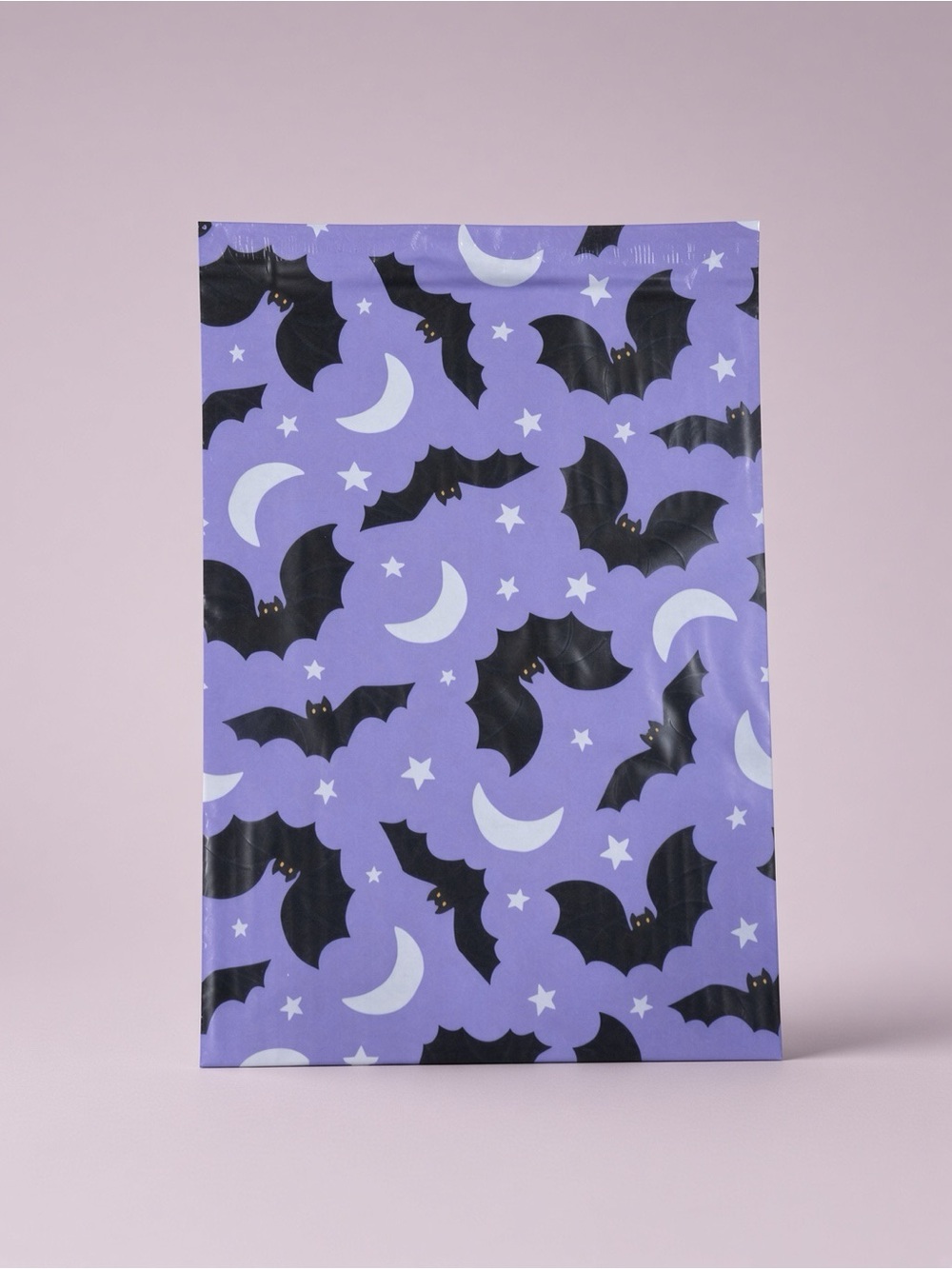 (10) 10x13 Halloween Spooky Bat & Moon Poly Mailers